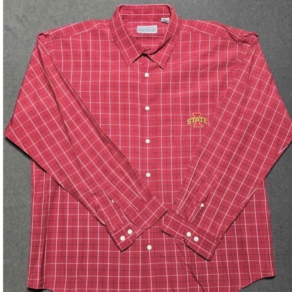 Iowa State‎ Cyclones NCAA Campus Specialties Plaid Button Up Shirt XXL